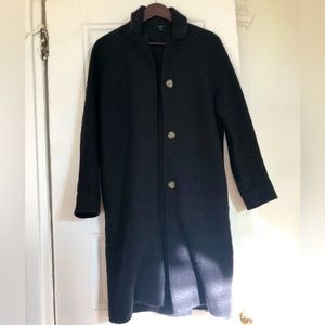 Black COS wool/cotton coat, Size XS but fits S/M